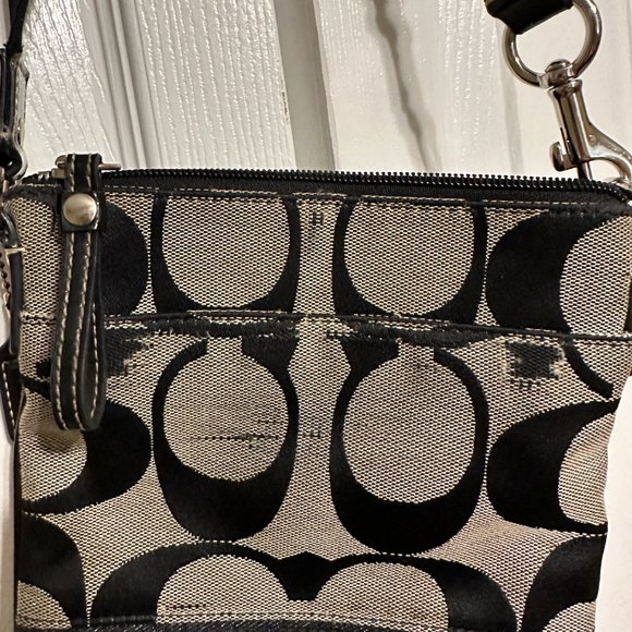Coach Black & Gray Crossbody Purse - Picture 6 of 10